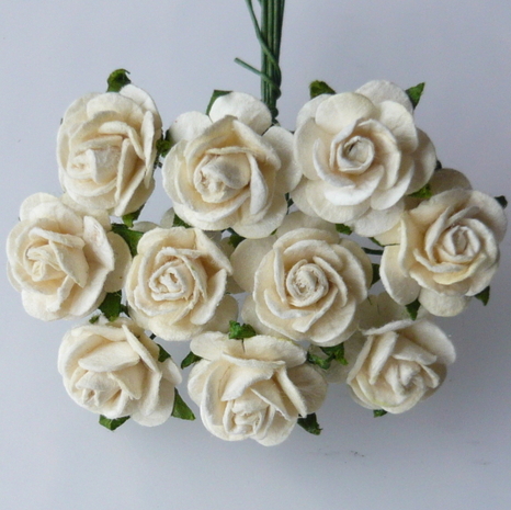 WOC 50 Ivory Open Roses .625 in