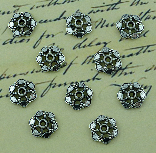 WOC Flower Shape Metal Bead Caps 2