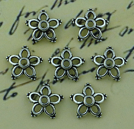 WOC Flower Shape Metal Bead Caps